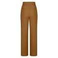 thumbnail image 3 of Njagoc3 Womens Fashion Casual Temperament Pockets Solid Color Elastic Waist Long Pants, 3 of 5