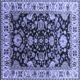 thumbnail image 1 of Ahgly Company Machine Washable Indoor Square Oriental Blue Industrial Area Rugs, 8' Square, 1 of 4