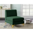 thumbnail image 5 of Meridian Furniture Alina Green Velvet Armless Chair, 5 of 17