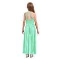 thumbnail image 3 of Yartina Kids Flower Girls One Shoulder Ruched Chiffon Wedding Bridesmaid Party Formal Romper Dress Mint Green 8, 3 of 7
