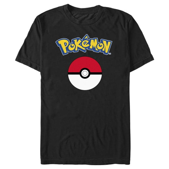 Men's Pokemon Classic Logo  Graphic Tee Black Medium