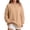 Camel #048, variant on Women's Oversized Crewneck Sweatshirt with Drop Shoulders and Ribbed Cuffs Heather Grey Casual Top, S-2XL