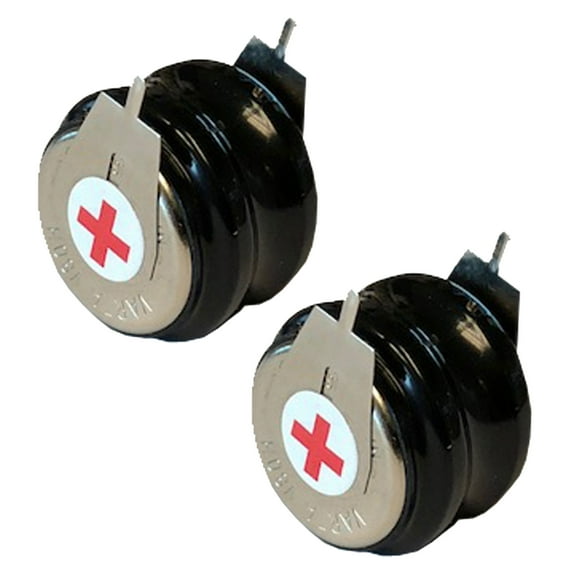 2pc 2/V80H-2P 2.4V 80mAh  Battery 2 Pins 55608302060 for Wireless Beacon, eCall