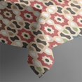 thumbnail image 2 of Brown Geometric Flower Diamond Pattern Rectangle Tablecloth 60"x120",Waterproof Polyester Rectangle Table Cloth, Wipeable Spillproof Polyester Tablecloth for Dining, Camping, Indoor and Outdoor, 2 of 6