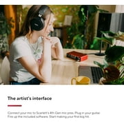 Focusrite Scarlett 2i2 4th Gen USB Audio Interface, Songwriting, Streaming and High-Fidelity, Studio Quality Recording, and All the Software You Need to Record