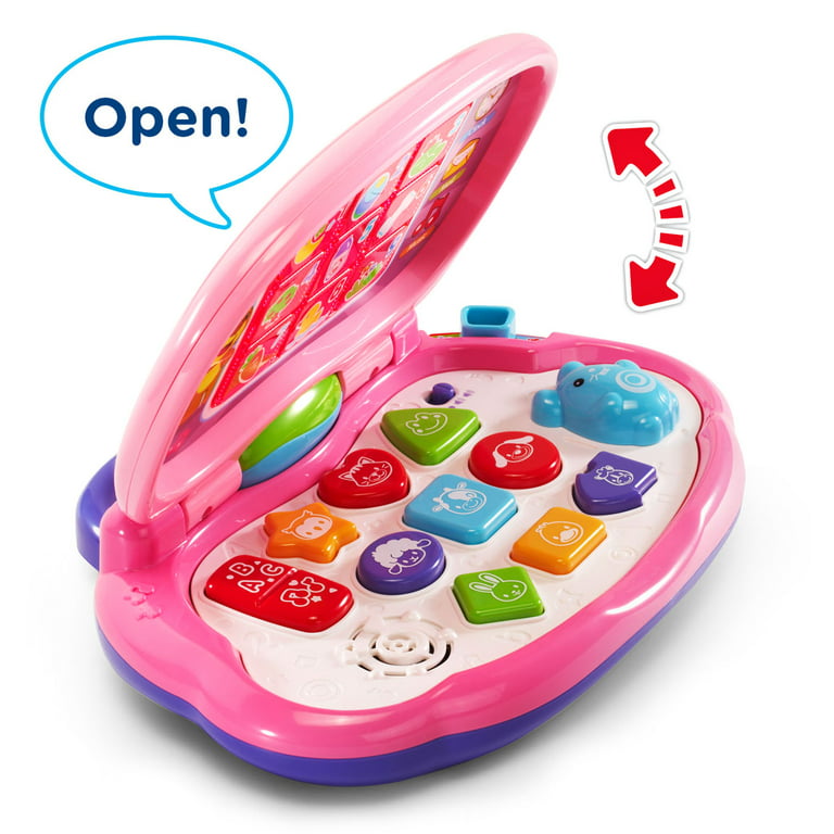 VTECH pink toy laptop, Toys - Indoor