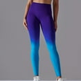 thumbnail image 6 of Ynynloco Leggings for Women Gradient Butt Lifting Seamless High Waisted Compression Yoga Pant Workout Tummy Control Running Quick Dry Leggings, 6 of 7