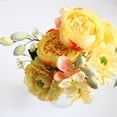 thumbnail image 5 of XIA0LE 5 Bundles Artificial Peonies Silk Flowers, Faux Peony Bouquet Florals Arrangements Decor For Farmhouse Home Boho Wedding Table Centerpiece, Fake Plastic Flowers Bulk Vase Decoration (Orange), 5 of 5