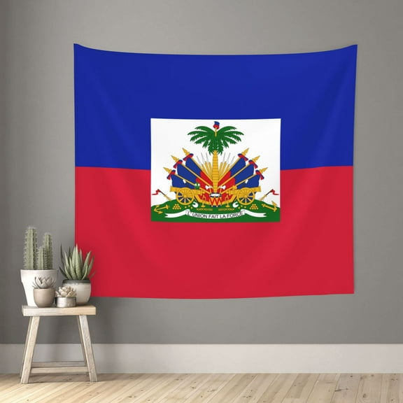 Tapestry Wall Hanging 51x60inch Haitian Flag Tapestry Home Wall Decor Room Bedroom Dorm Decor