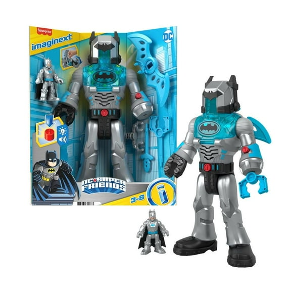 Figura de Acción Imaginext DC Super Friends Batman Insider & Exo Traje Gris