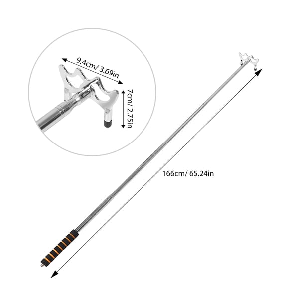 LOLIPPYY 55.5 Inch Telescoping Pool Bridge Stick with Detachable Stainless Steel for Billiards and Cue Sports