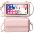 thumbnail image 1 of Bolsa para teléfono celular Tarjetero de cuero Cartera para mujer Bloqueo Rfid Pantalla táctil Bolsa para teléfono Bolsos cruzados Bolso de hombro para compras de viaje Rojo Verde Cocina, Decoración y Otros, 1 of 5