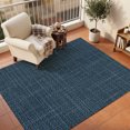 thumbnail image 3 of Large Area Rugs 8'x10', Navy Blue Carpet Runner Indoor Outdoor Rugs Home Decor Aesthetic, Rustic Farmhouse Solid Color Non Slip Mats Washable Accent Rug for Living Room Bedroom, 3 of 8