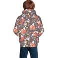 thumbnail image 2 of KLL Unisex Kids Boys Girls Hooded Pocket Pullover Hoodies-Foxes, 2 of 6