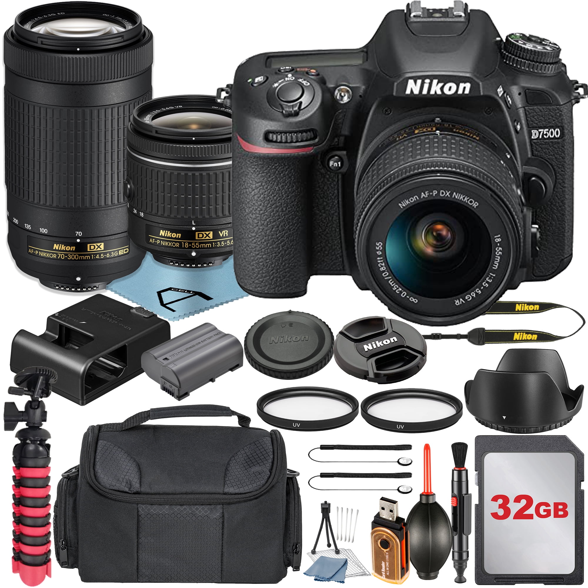 Nikon D5600 Digital SLR Camera + 18-140mm VR + 50mm 1.8G Lens +