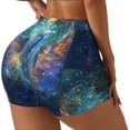thumbnail image 1 of Balery Colorful Winged Dolphin Pantalones cortos de entrenamiento estampados para mujer, sin costuras, ajustados, para gimnasio, yoga, correr, deportes, ejercicio activo, fitness.-Large, 1 of 8