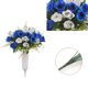 thumbnail image 4 of Cemetery Flowers 18-Head Rose Bouquet With Bucket Decoration, 4 of 9