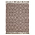 thumbnail image 2 of VHC Brands Custom House Burgundy & Tan Jacquard Woven Throw 50x60, Bedroom and Living Room Decor, Blanket, Cotton, Custom House Collection, Rectangle 60x50, Natural, 2 of 3