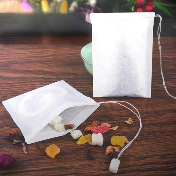 Siaonvr 400Pc Disposable Tea Filter Bags Empty Drawstring Bags for