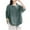 Green, variant on FNFYFH Womens Cotton Linen Shirts Half Sleeve Tops Loose Fit Solid Crewneck Tees,Pink