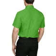 thumbnail image 2 of J. METHOD Men's Classic Regular Fit Button Down Short Sleeve Solid Color Dress Shirts S-5XL, 2 of 5