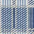thumbnail image 2 of HomeRoots 678737 3 x 5 ft. Navy Blue, Ivory & Gray Plaid Washable Machine Made Rectangle Area Rug with UV Protection, 2 of 9