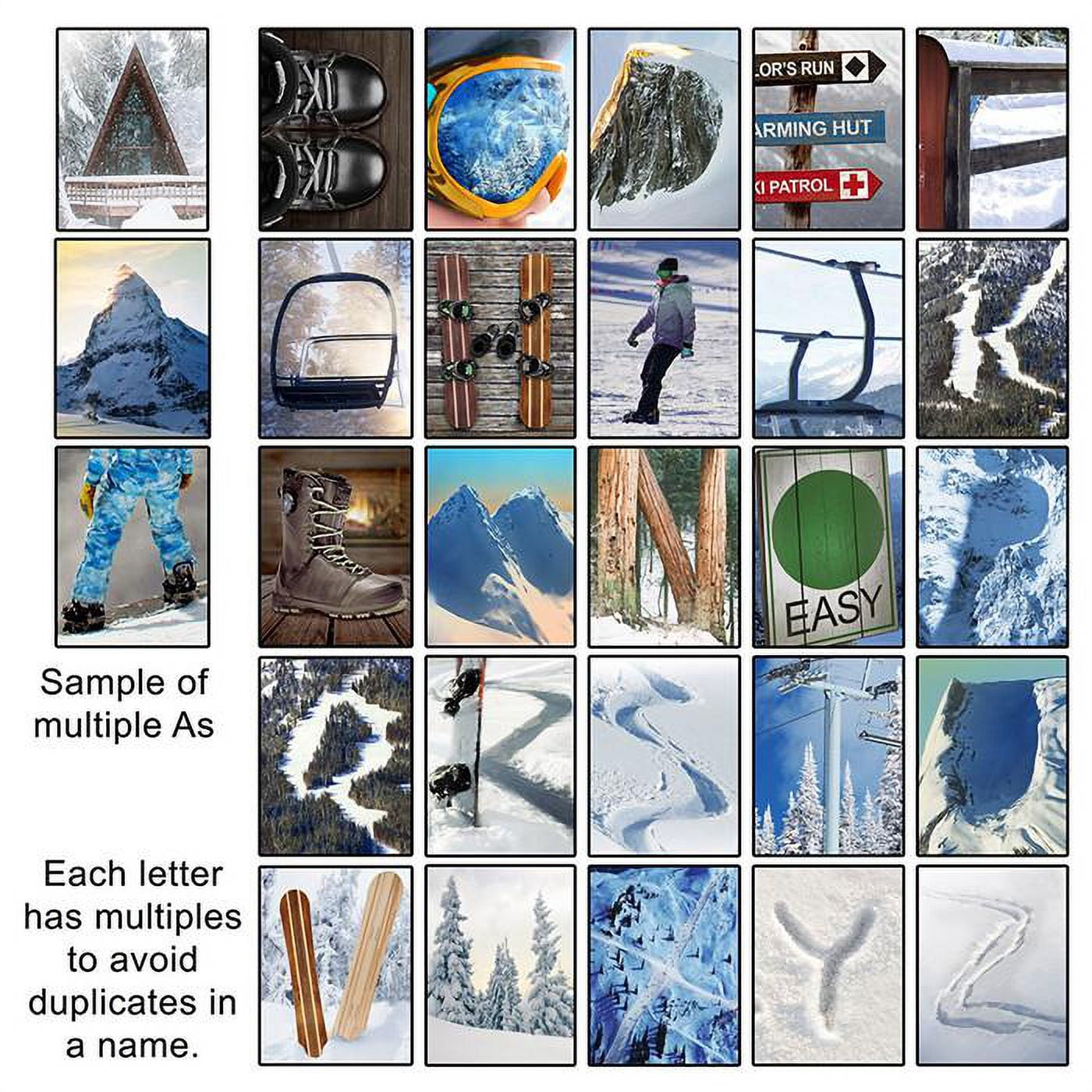 Personalized Snowboarding Canvas Wall Art, Live Preview, Choose Each Photo, Multiple Options