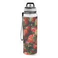 thumbnail image 2 of Full Strawberries Sports Water Bottle 32oz with Straw for Kids Travel Mug BPA Free Leak Proof for School, 2 of 7