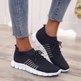 thumbnail image 2 of YOUYEDIAN Sneakers for Women Versatile Lace Up Non Slip Round Toe Fashion Breathable Mesh Sport Soft Sneakers Casual Low Top Comfy Stretch Strap Print Walking Shoes, 2 of 5