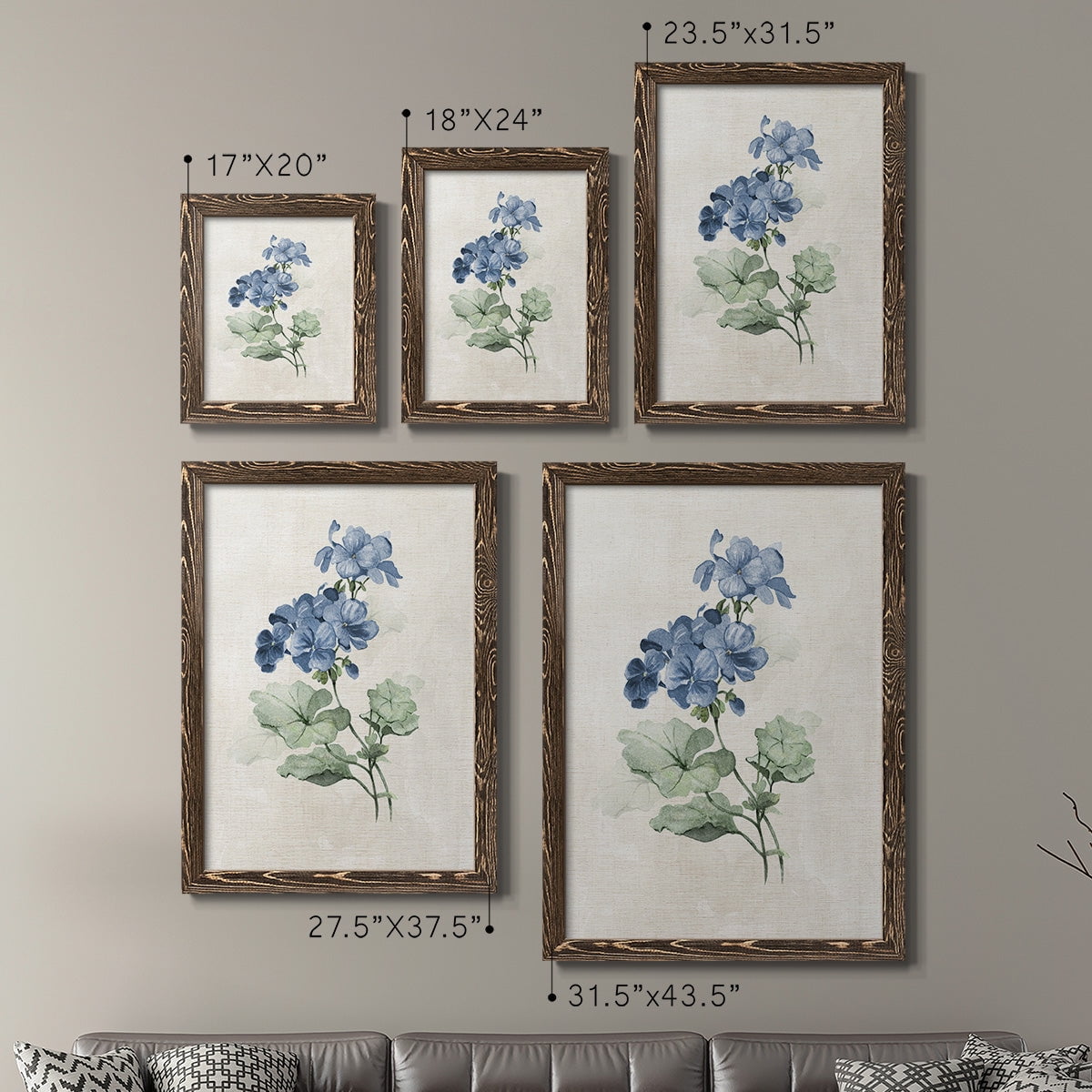 Farmhouse Periwinkle I - Premium Framed Canvas 2 Piece Set - Ready to Hang