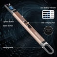 thumbnail image 3 of ARECTECH Electric Lighter, Rechargeable USB, Windproof, Long Gill, Ceramic, Modern, Gold, 3 of 7