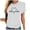 White, variant on Fesfesfes Womens Fashion Tops Fashion Women Casua Printing Pullover Short Sleeve T-Shirt Tops Blouse Yellow Tops for Women 8(L)
