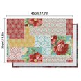 thumbnail image 6 of Pioneer Flower Floral Print Pattern Summer Placemats Table Placemats Set Of 4-Linen Kitchen Washable Placemats Table Mats 12x18 Inch Non-Slip Heat Resistant, 6 of 6