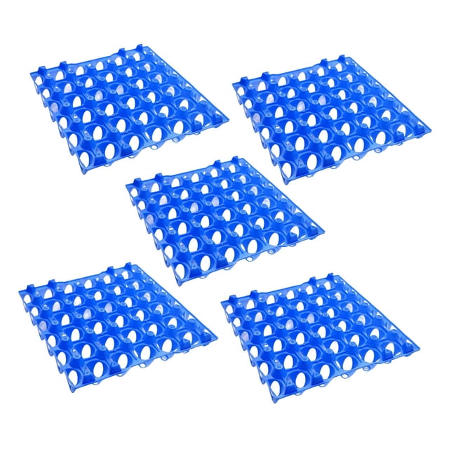 Bandeja para huevos de 30 ranuras, soporte para huevos para frigorífico, cartones de huevos apilables, bandeja para huevos para frigorífico 5 piezas azul