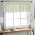 thumbnail image 2 of Sage Green Greek Key Valance Curtains for Kitchen/Living Room/Bathroom/Bedroom Window,Rod Pocket Small Topper Half Short Window Curtains Sheer Scarf,Geometric Greece Ancient Farmhouse Geo 60"x18", 2 of 8