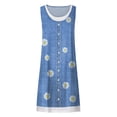 thumbnail image 2 of Gibobby Vestido Mujer Casual de Playa Verano Mujeres Verano Playa Primavera Rayas Estampado Lindo Vestido Sundress Sin Mangas Vestido Casual(Amarillo,XL), 2 of 5