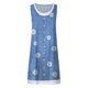 thumbnail image 2 of Gibobby Vestido corto casual para mujer Mujeres Verano Playa Primavera Rayas Estampado Lindo Vestido Sundress Sin Mangas Vestido Casual(Amarillo,M), 2 of 5