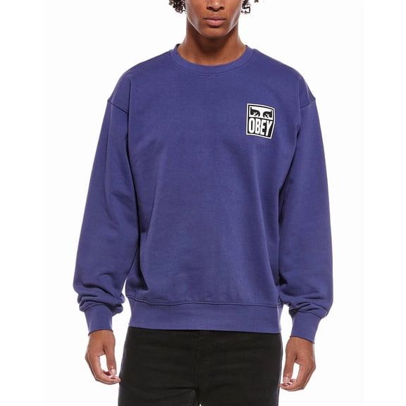 Obey mens Crewneck Sweatshirt, m, Blue