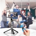 thumbnail image 4 of Selfie Stick Tripod Sturdy Aluminium Alloy Phone Tripod Stand Portable Lightweight Handheld Phone Tripod Stand With Fill Light Compatible For Android IOS Devices Q10S aluminum alloy white, 4 of 5