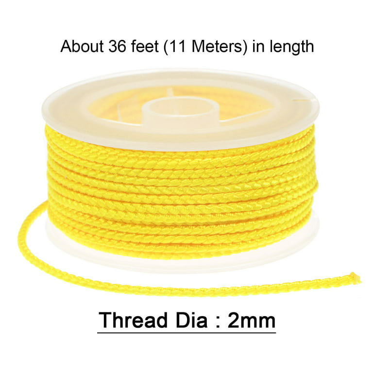 Nylon Thread Twine Beading Cord 2mm Extra-Strong Braided Nylon Crafting  String 11M/36 Feet, Saddle Brown