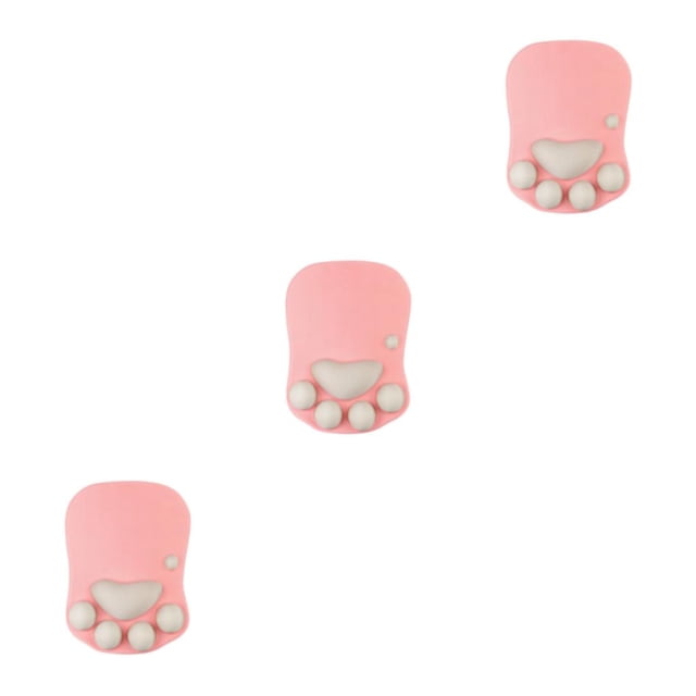 Redempat Cat Paw Mouse Mat Safe Unique For Wrist Support Non-slide Bottom DS-015 pink gray 3Set