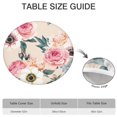 thumbnail image 6 of Round Fitted Tablecloth with Elastic Edges Fits 45"-52" Round Tables Pioneer Colorful Floral Waterproof Table Cover Washable Indoor and Outdoor for Party Kitchen Dinner Banquet Patio Picnic, 6 of 7