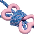 thumbnail image 5 of Oodles Durable Rubber Bone Wrapped Rope Dog Toy Set, Blue and Purple, Small, 5 of 8
