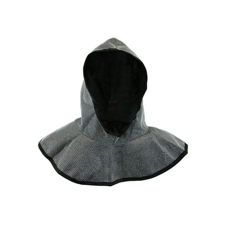 Unisex Chainmail - Knights Coif Hood Silver Chain Finish Chainmail Armor Costume Helmet Hat