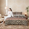 thumbnail image 4 of Erosebridal Hippie Aztec Twin Bedding Sets, Brown Black Leopard Print Bedding Comforter Set, Reversible 7pcs, 4 of 6