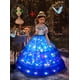 thumbnail image 2 of Vestido De Princesa, Disfraz De Hada Con Flores Con Luz LED Para Niñas, Ideal Para Fiesta Cumpleaños (batería No Incluida), 2 of 4