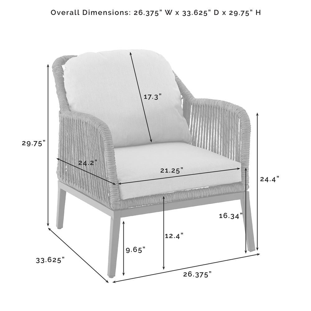 Crosley Furniture Haven 4Pc Outdoor Wicker Conversation Set in Gray & Brown