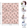 thumbnail image 4 of Pink Cow Bell Pattern Blanket,Comfortable Soft Flannel Throw Blanket,All Season,Warm Lightweight Blankets for Sofa Bed Couch Living Room Chair,30"x40", 4 of 4