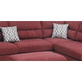 thumbnail image 6 of Paprika Red Velvet 3-Seater Sectional Sofa - Includes Reversible Chaise and Ottoman, 6 of 10