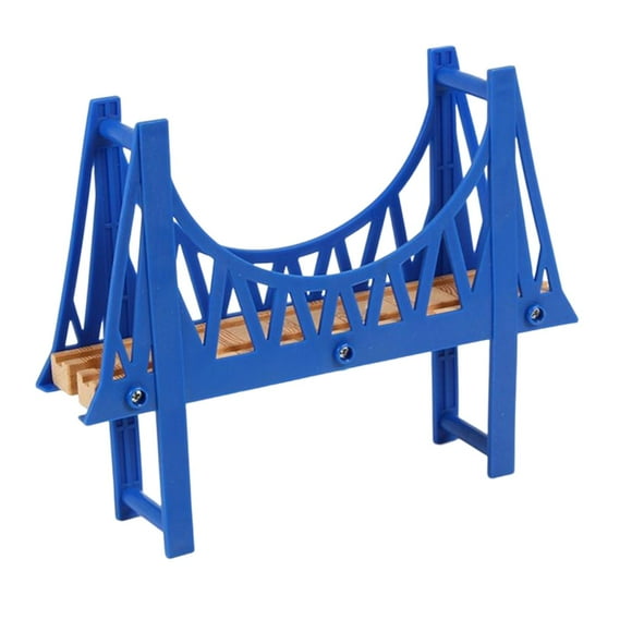 Juego de vías de tren en miniatura con puente y vías de ferrocarril, juguete educativo para niños 21cmx4.5cmx7cm